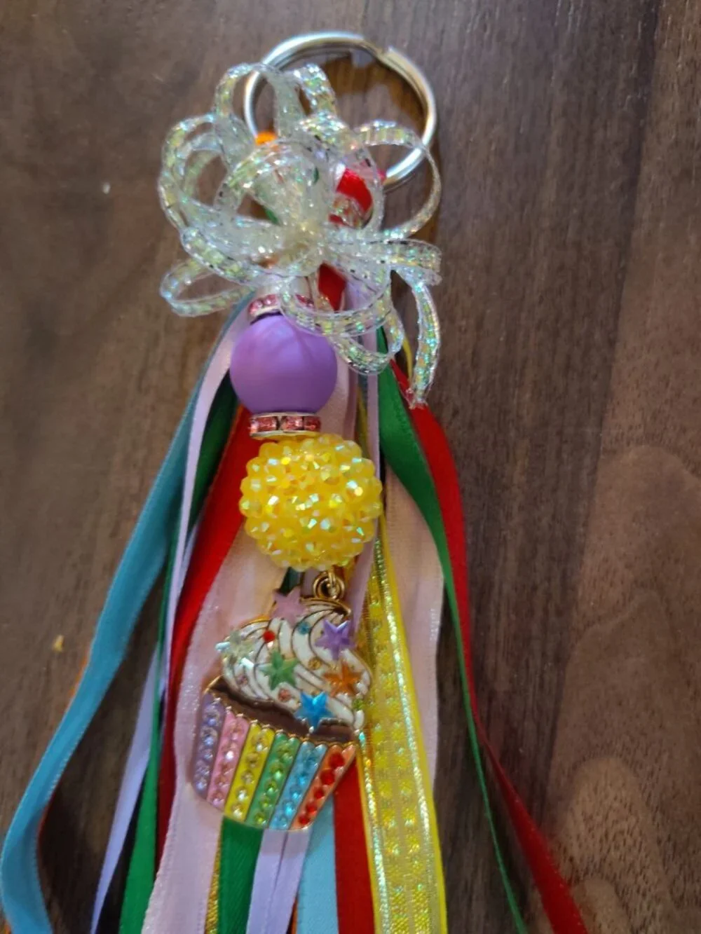 Enchanting Artisan Handmade Ribbon Tassel For Bags/Keychain/Car With Charm